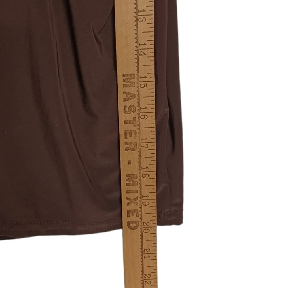 PRETTY LITTLE THING Brown Slinky Gold Ring Cut Out Waist Mini Skirt 10 M NWT